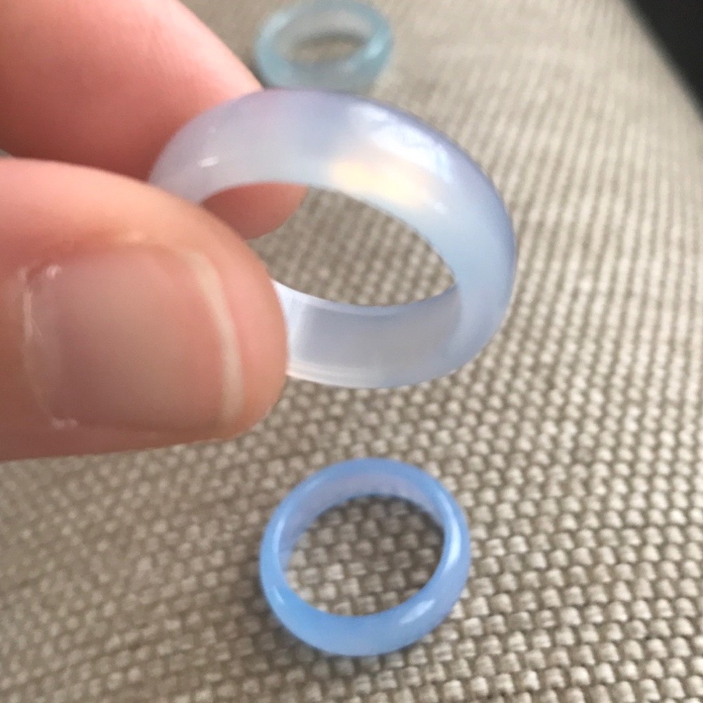 Blue Agate Gemstone Ring Set - image 5